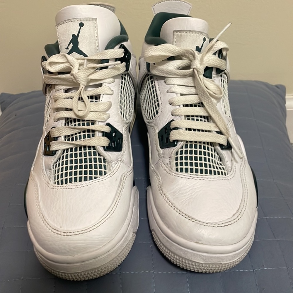 Air Jordan 4 Retro Oxidized Green (GS) Youth 5.5 like new very good condition - Picture 4 of 11